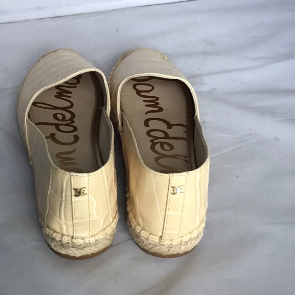 SAM EDELMAN KESIA EMBOSSED LEATHER ESPADRILLES SIZE 9.5‎